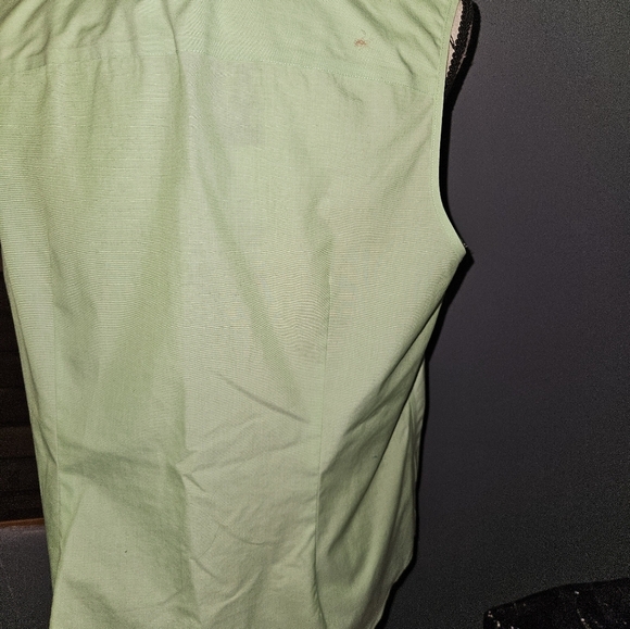 Talbots Womans Light Green Sleeveless Blouse Size 16 - Picture 10 of 12